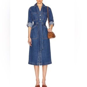 Veronica Beard Evelyn Denim Shirt Dress